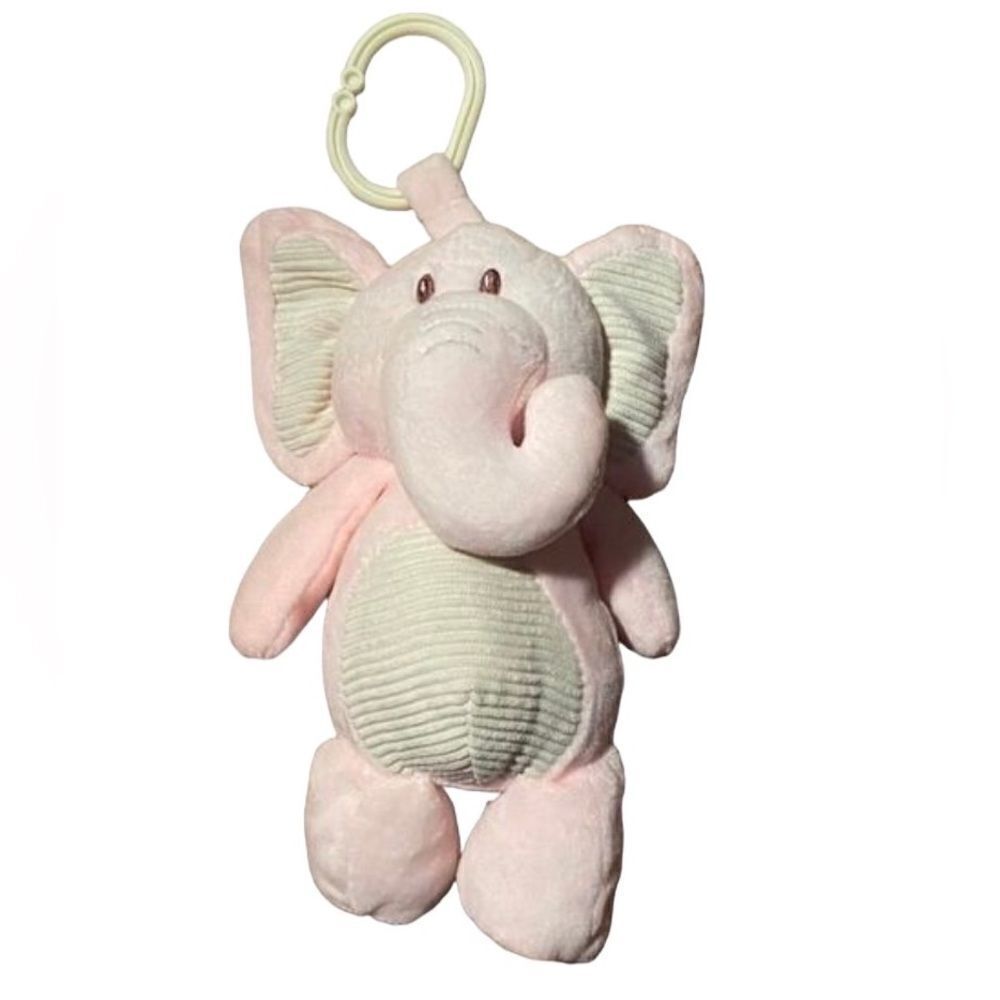 Kelly toy, hanging car seat, pink, stuffed, plush elephant toy